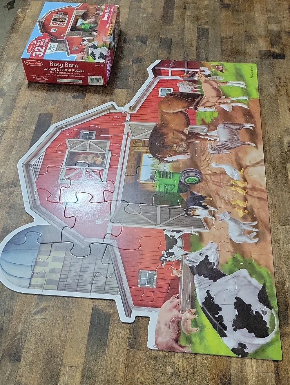 Melissa & Doug Red Barn Farm Puzzle with Blue Sky 3ftx2ft Ages 3+